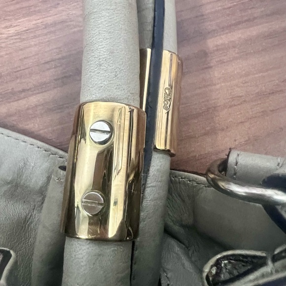 Chloe Victoria Gray Leather 2ways Handbag - Picture 9 of 15